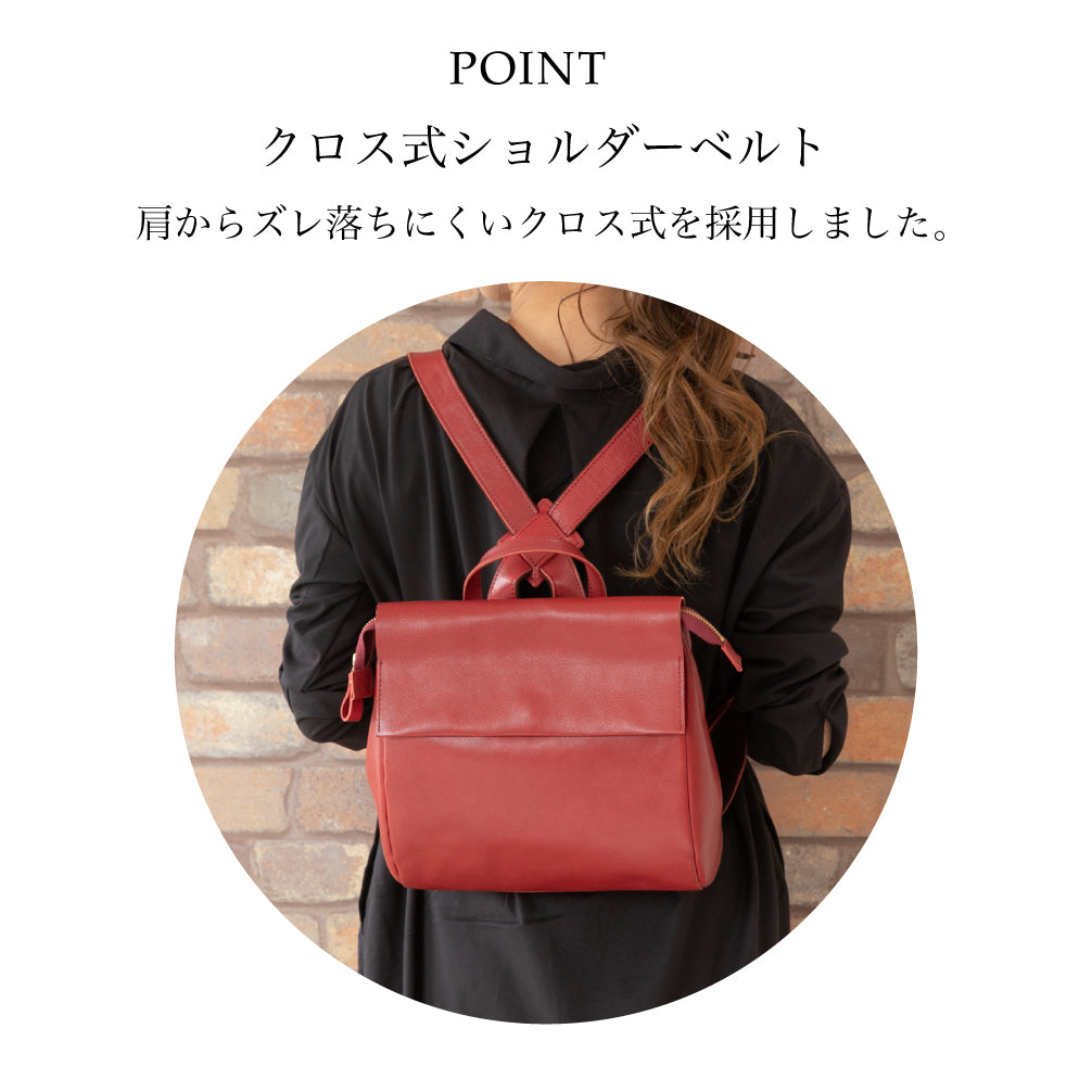 GENOVA 日本製 リュック 本革 2way レザー レディースリュック マザー 通勤 リュックサック 軽量 牛革 シンプル バッグ 大人 本革 B5 A4 レディース 母の日 2817