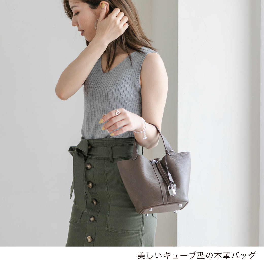 【特典スカーフ付き】 ◆シルバー金具◆ RENNES レンヌ キューブバッグ Sサイズ マイピコタンイ 99400
