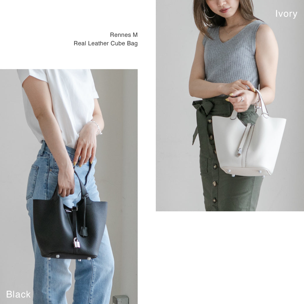 【特典スカーフ付き】 ◆シルバー金具◆ RENNES レンヌ キューブバッグ Mサイズ マイピコタンイ 99401