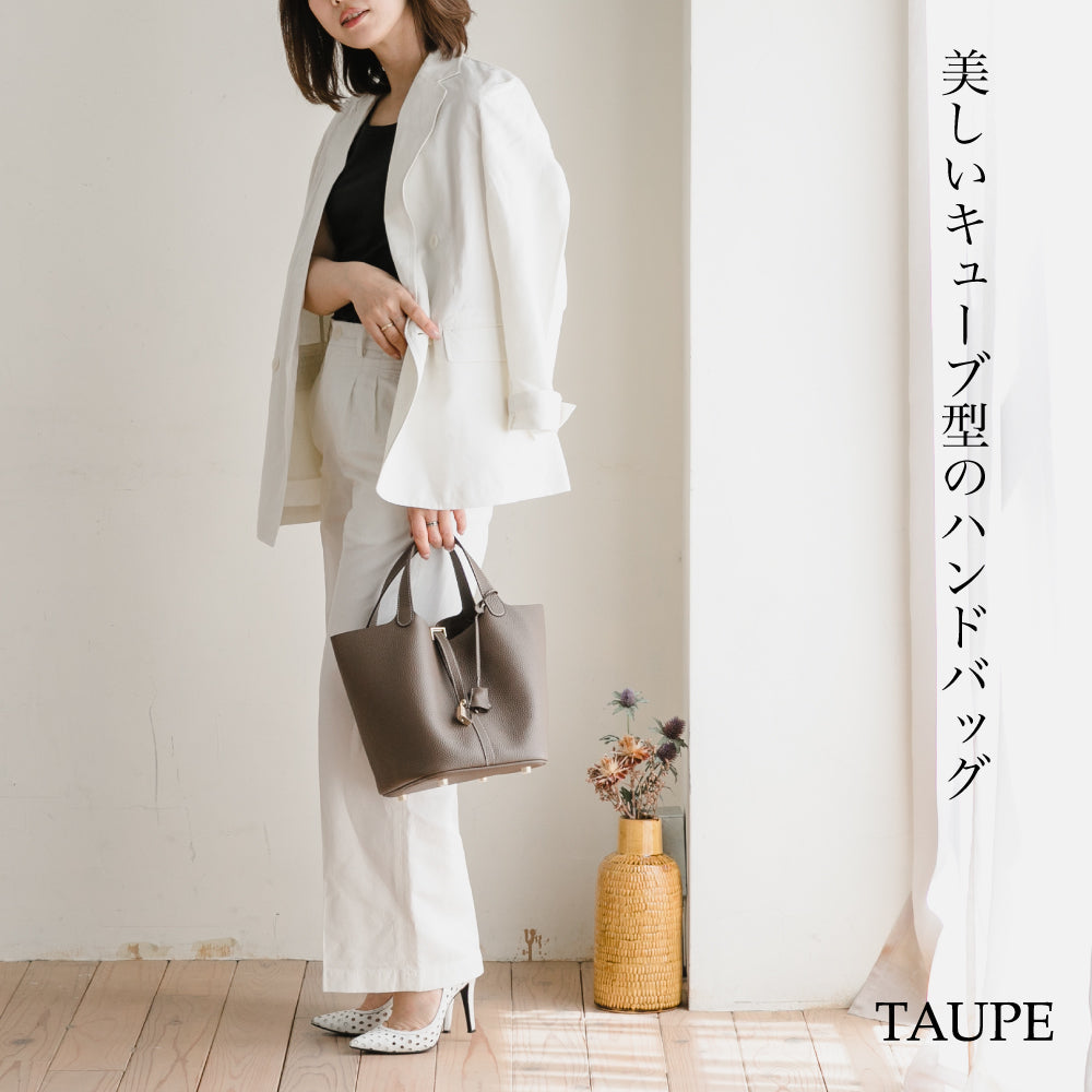 【ゴールド金具ver】 上質 本革 レンヌ 本革キューブ型バッグ マイピコタンイ ロックナピコタンナ Mサイズ PM MM GM バケツ型バッグ イマイバッグ 人気 母の日 キューブバッグ カワイイ おしゃれ 【公式限定特典付き】 rennes-m2