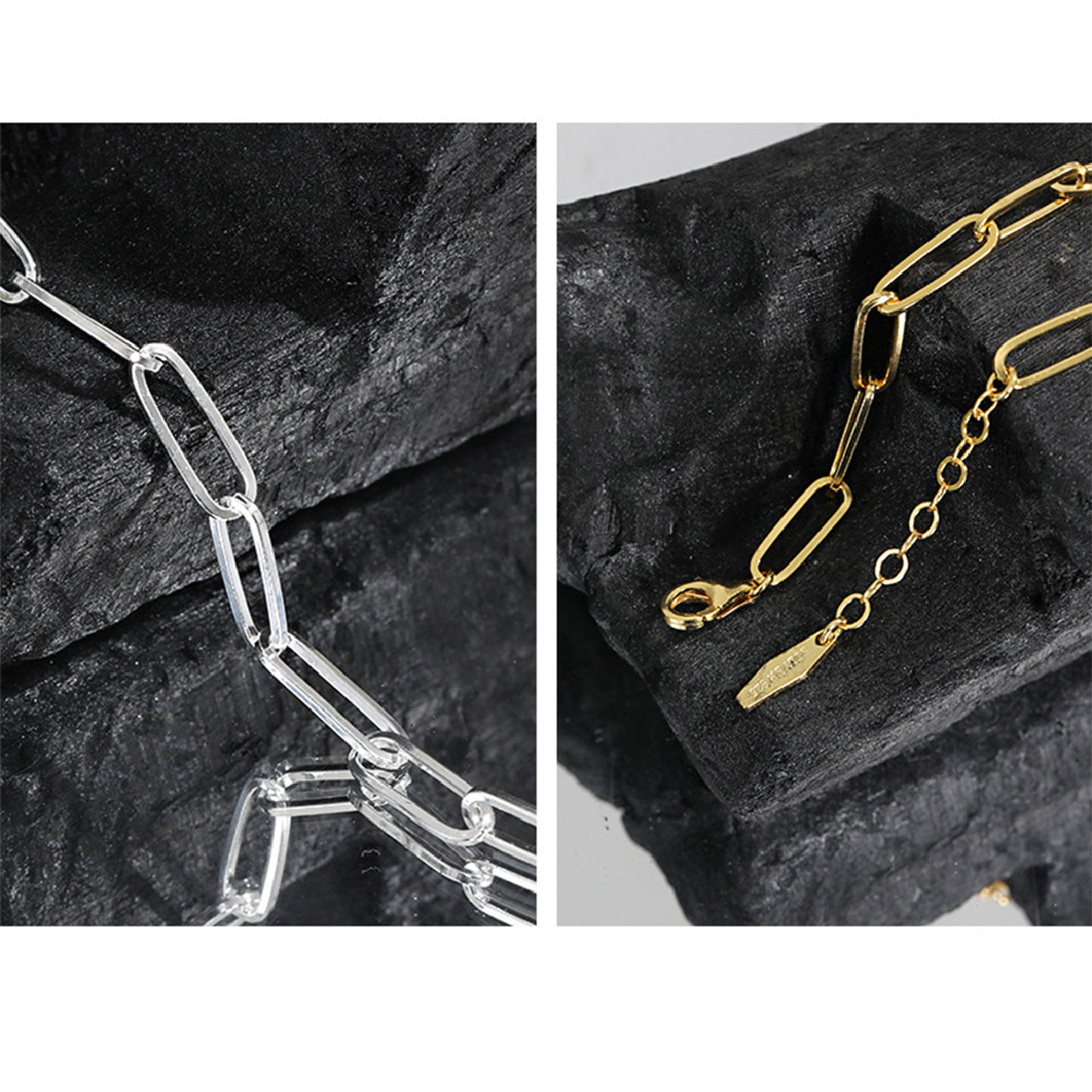 【La Closet】チェーンブレスレット SILVER925製 フリーサイズ シンプル アクセサリー ゴールド ブレスレット シルバーアクセサリー 純銀 バングル 腕輪 シルバーバングル シルバー925バングル シルバー925アクセサリー SV925