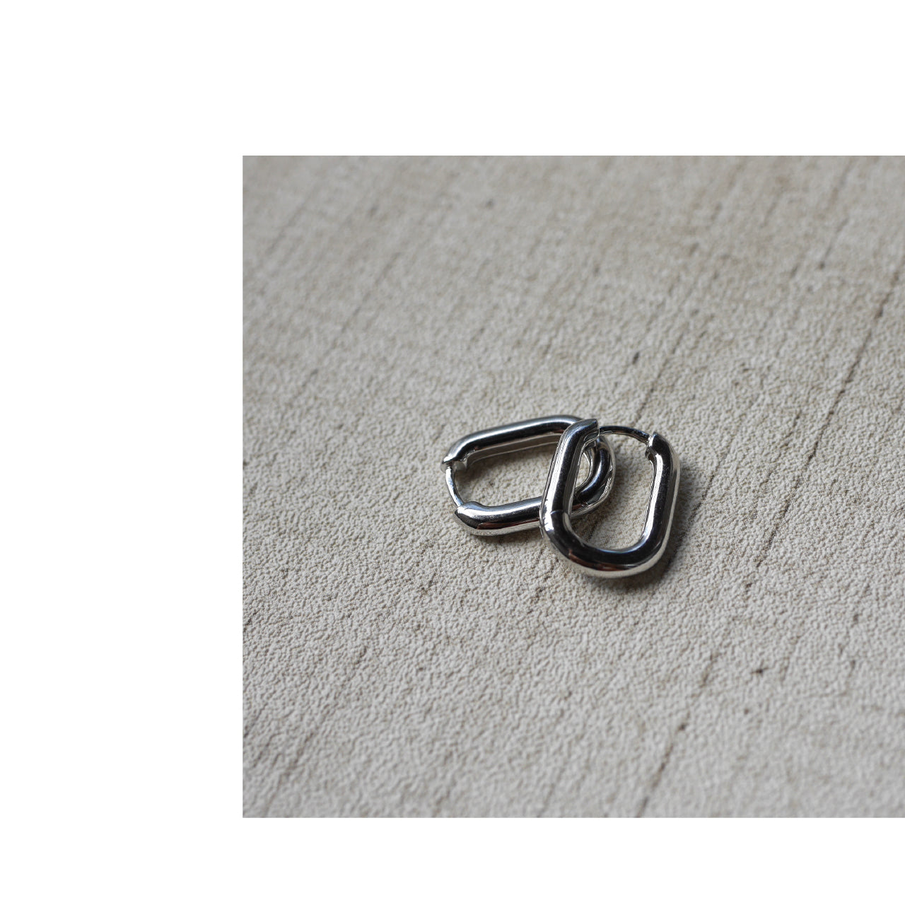 【La Closet】スクエアピアス SILVER925製 シンプル ゴールド ピアス シルバーピアス 純銀 sv925
