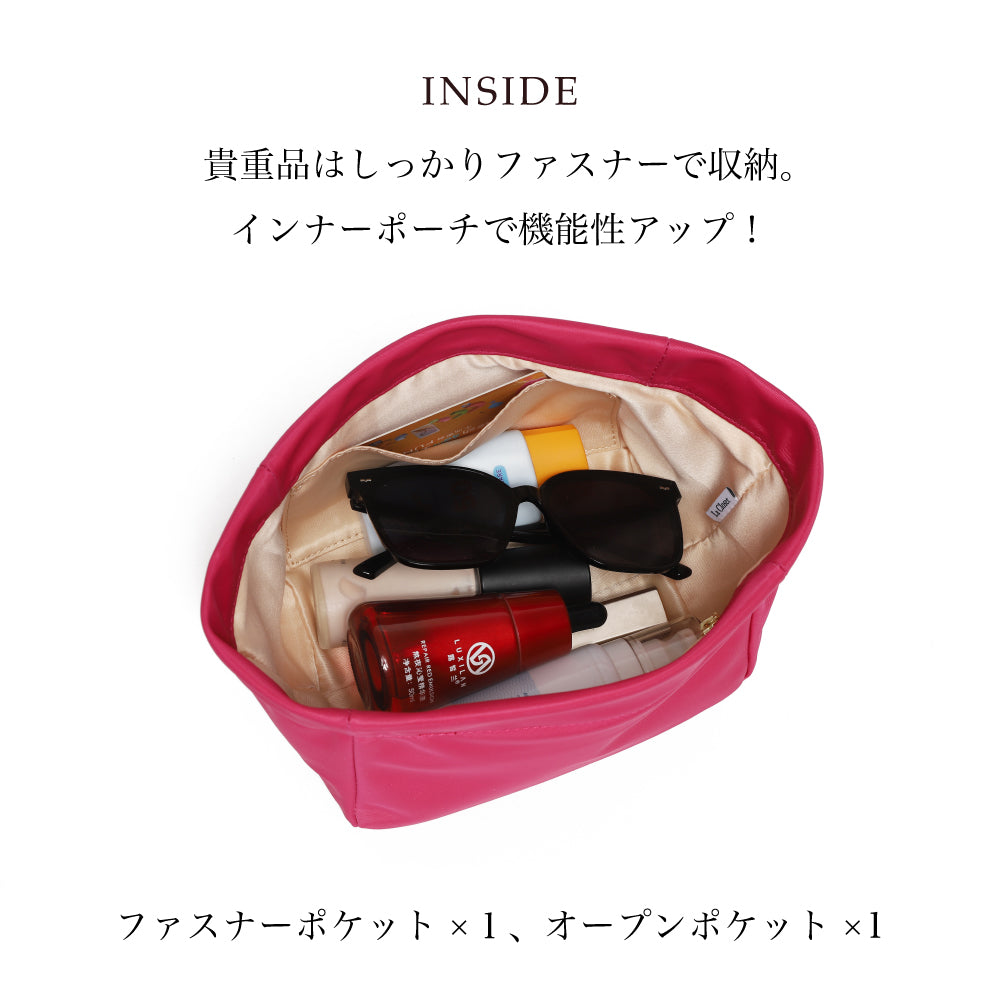 【La Closet】 インナーポーチ Sサイズ オーガナイザー バッグインバッグ 自立 軽い レディース ツールボックス 仕切りレンヌ キューブバッグ 用 99-3006