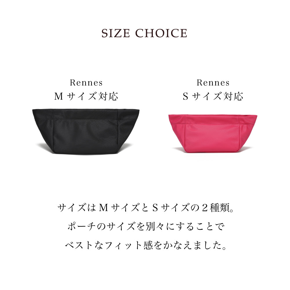 【La Closet】 インナーポーチ Mサイズ オーガナイザー バッグインバッグ 自立 軽い レディース mm pm gm ツールボックス 仕切りレンヌ キューブバッグ 用 99-3007