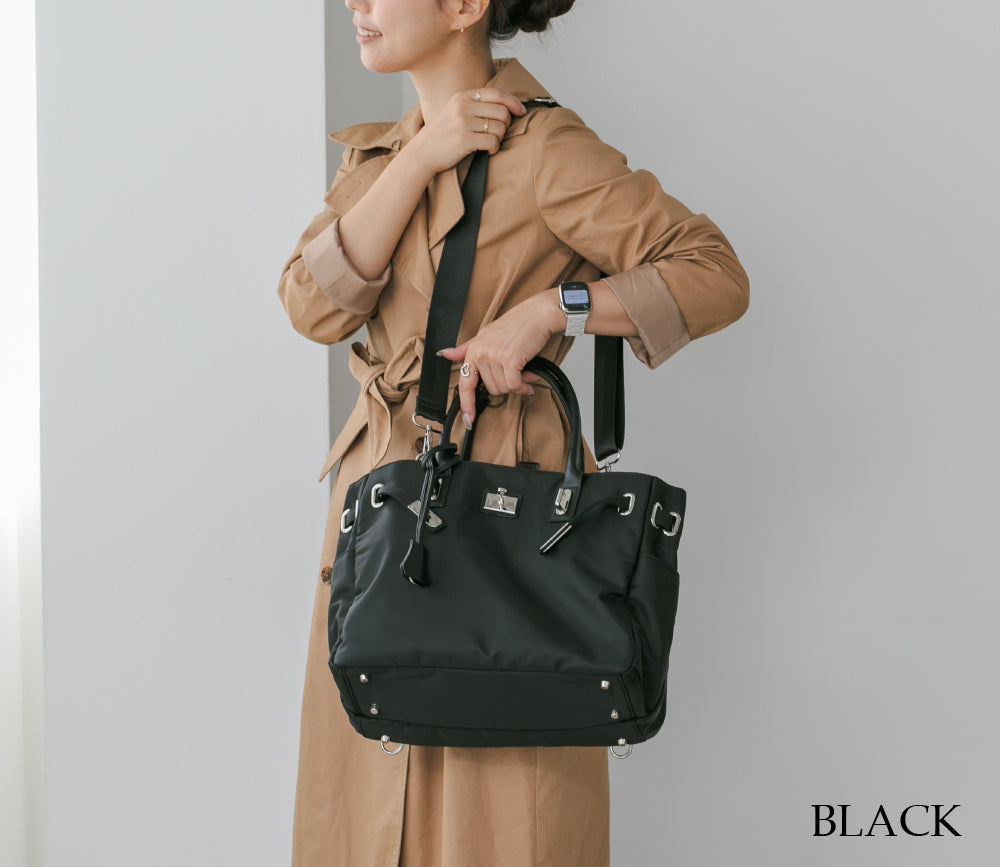 新規購入 La Closet】3way ビジネストートバッグ リュックサック キャリー バッグ