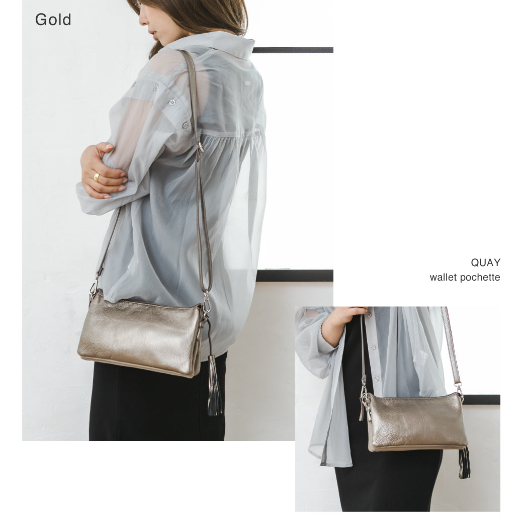 QUAY お財布ショルダー お財布ポシェット 99366 多機能ポシェット