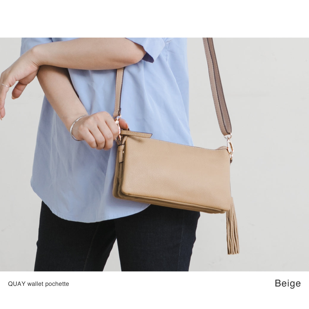 QUAY お財布ショルダー お財布ポシェット 99366 多機能ポシェット