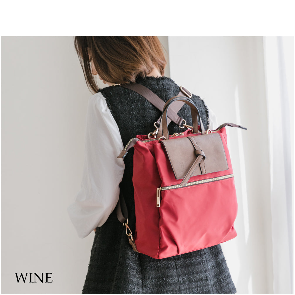 QUAY 3way はっ水ナイロンリュック 99385 イマイバッグ