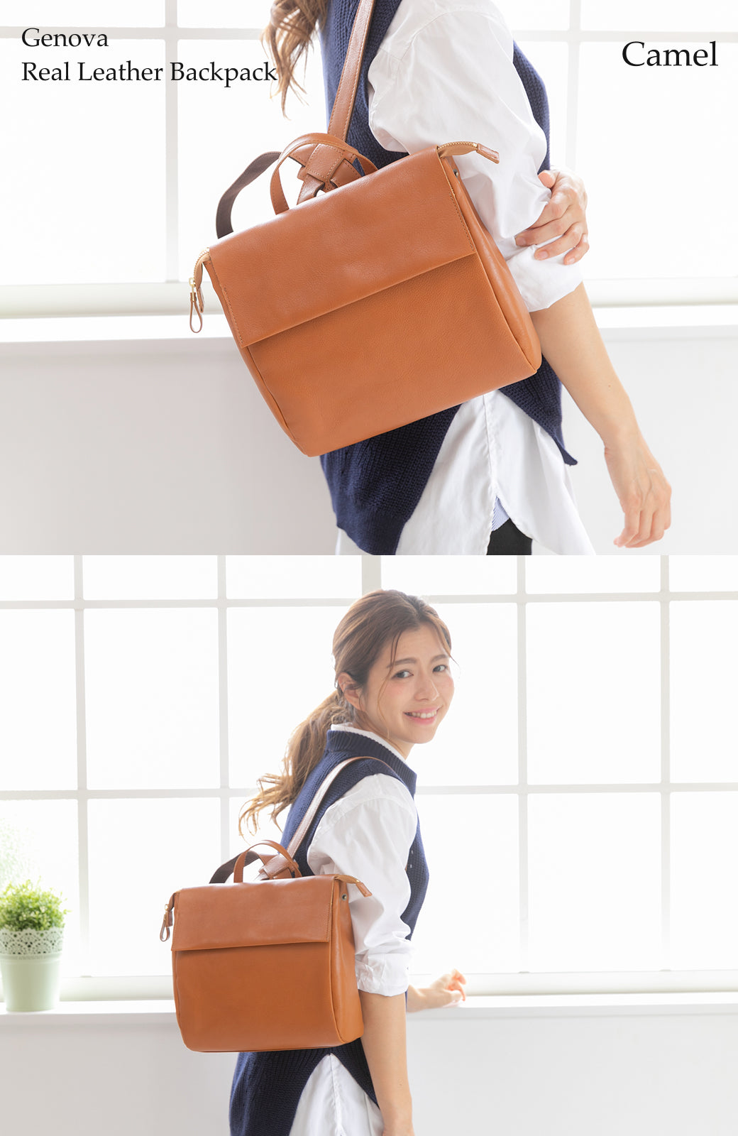 GENOVA 日本製 リュック 本革 2way レザー レディースリュック マザー 通勤 リュックサック 軽量 牛革 シンプル バッグ 大人 本革 B5 A4 レディース 母の日 2817