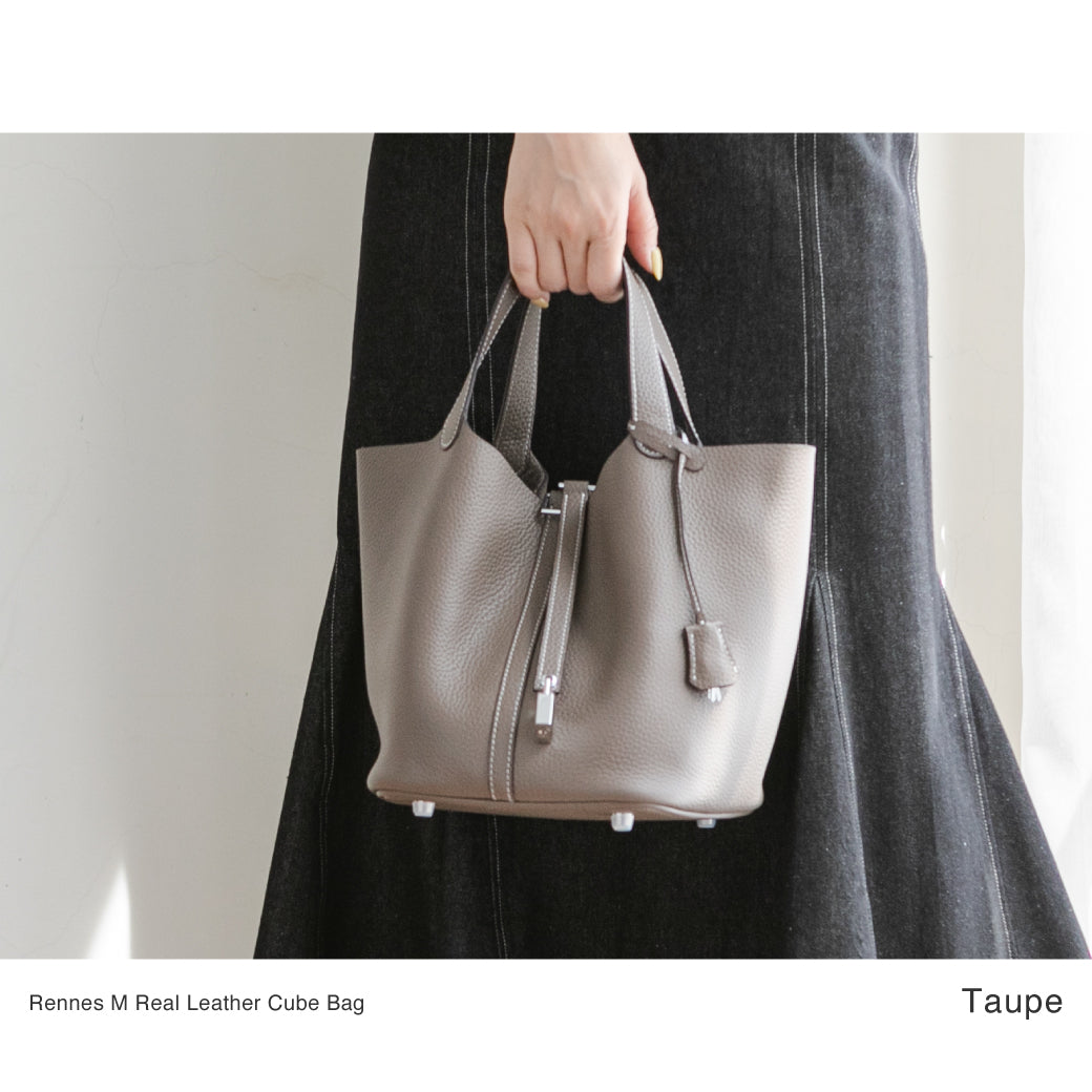 特典スカーフ付き】 ◇シルバー金具◇ RENNES レンヌ キューブバッグ M